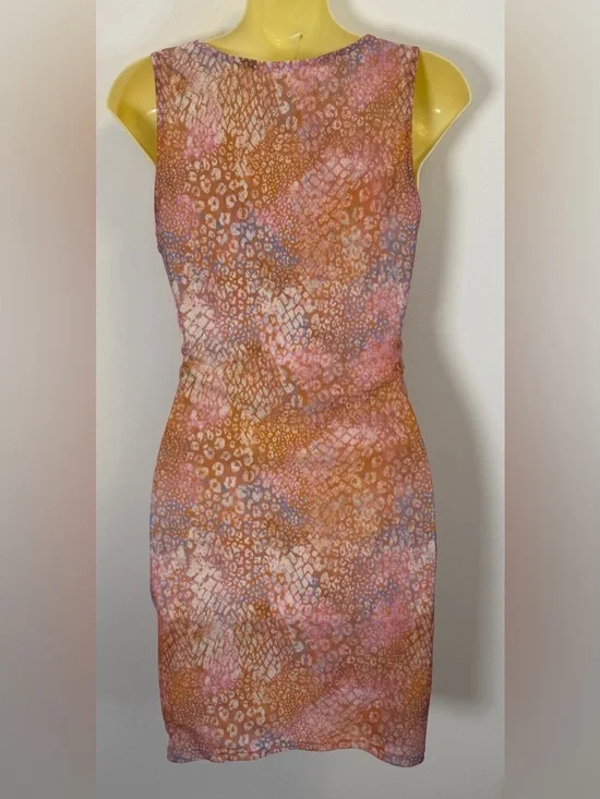 BB Dakota x Steve Madden Sheer Ruched Abstract Mini Dress - Picture 2 of 5